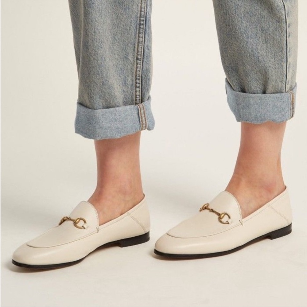 Gucci Princetown BrixtonElegant Cream Loafers for Women size 35.5